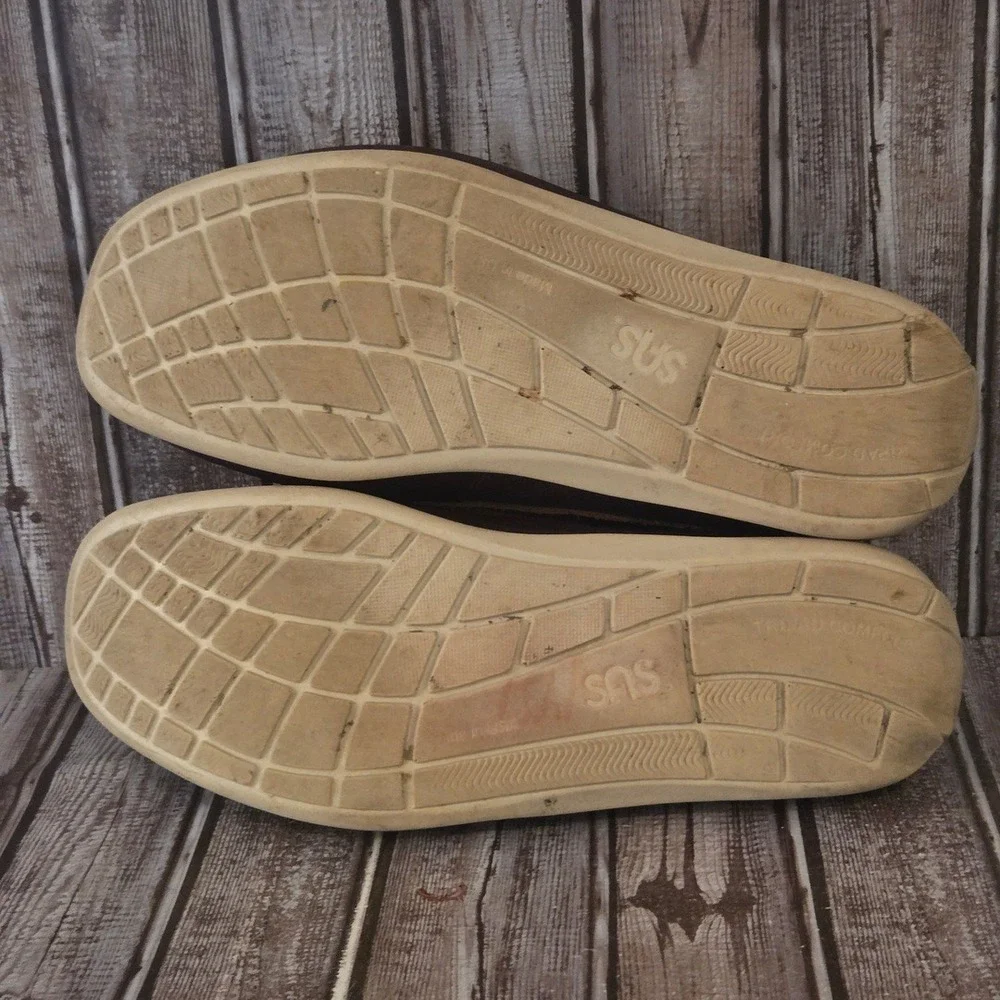 Sz 13 W Mens SAS Decksider Brown Leather Moc Toe Boat Comfort Shoes VGUC